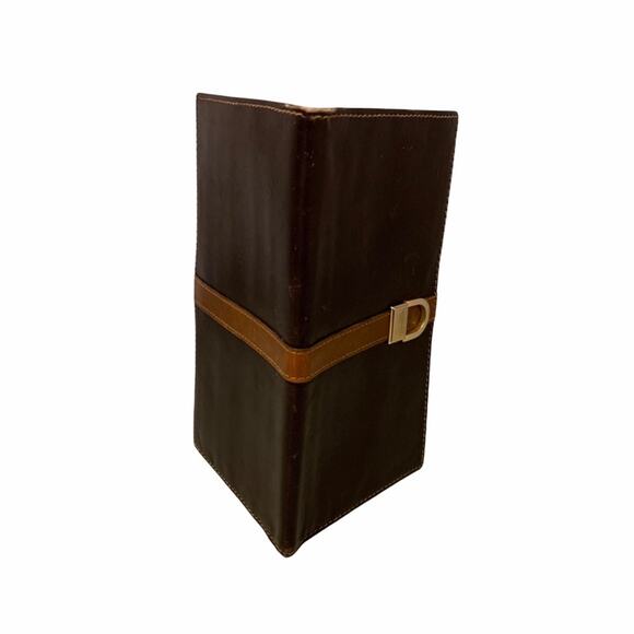 Vintage Raleighs Wallet Leather Bifold 2 Tone Brown Brass Italy 3.75 x 6.5 - Picture 3 of 14